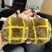 Joli petit jouet en peluche léger en fourrure de lapin, motif tortue de dessin animé, porte-clés, pendentif, décoration de sac, design original