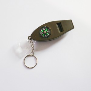 Portable Eco-Friendly Plastic 4-in-1 Compass Outdoor Magnifying <b>Glass</b> <b>Thermometer</b> Multi-functional Whistle - Product Image 2
