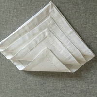 Serviette de table carrée de 2 cm, en coton-lin lavé, brodée, faite sur mesure, avec coins découpés et creusés, pour hôtel, bonne absorption d'eau