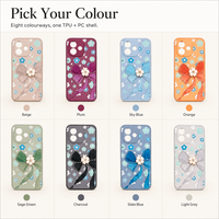 Coque de téléphone iPhone 16 Pro en TPU avec strass, nœud imprimé, motif floral, diamant, cristal, bling – Fournisseurs en gros, commande en vrac