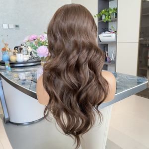 Peluca Larga Ondulada de 24 Pulgadas, Sintética Futura, con Frente de Encaje 13x4, Fibra de Alta Temperatura, Pelucas de Encaje HD para Mujer - Product Image 5