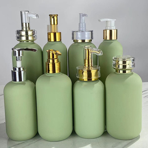 Hengjian sang trọng bán buôn rỗng HDPE mỹ phẩm màu xanh lá cây 200ml 250ml 300ml 400ml Nhựa dầu gội tóc chai bao bì với máy bơm - Product Image 4