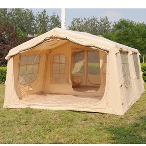 Tentes gonflables d'extérieur <span class=keywords><strong>de</strong></span> 17 mètres carrés pour le camping avec cheminée, <span class=keywords><strong>tente</strong></span> en <span class=keywords><strong>toile</strong></span> <span class=keywords><strong>de</strong></span> luxe <span class=keywords><strong>gonflable</strong></span> à deux pièces, installation facile, grande maison - Product Image 2