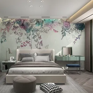 Flowers Design Digital Printing Mural Wallpaper 3D