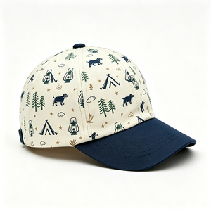 Casquette de baseball en toile 100 % coton à imprimé intégral motif chien et arbre, structurée, unisexe, réglable, pour le camping, la randonnée et les voyages en extérieur - Product Image 5