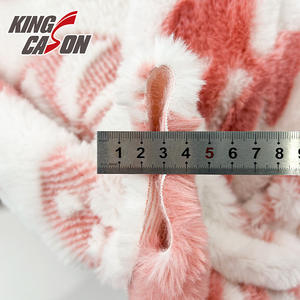 Tissu en <span class=keywords><strong>fausse</strong></span> <span class=keywords><strong>fourrure</strong></span> rose bonbon confortable en polyester moelleux unilatéral de qualité supérieure, best-seller Kingcason, pour couvertures - Product Image 4