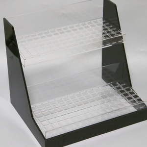 Countertop <span class=keywords><strong>Acrylic</strong></span> Son môi tổ chức đứng lucite bán lẻ trang điểm 2 tầng lưu trữ mỹ phẩm hiển thị - Product Image 2