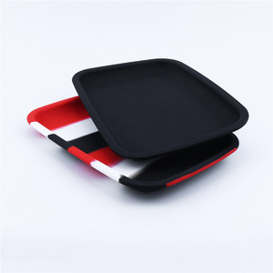 Food Grade Silicone Serving Tray Square Washable Platter Easy Clean <b>Fruit</b> Snack Tray - Product Image 6