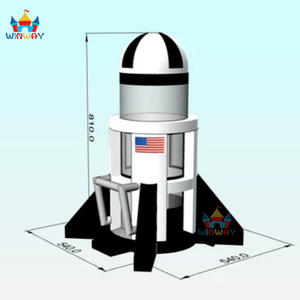 WINWAYTOUS 2025 Nouveau design, jeu de fusée gonflable personnalisé en PVC durable 5,4x8,1m pour les sports de plein air - Product Image 6