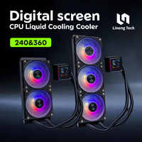 Écran de température numérique AIO pour refroidisseur liquide de CPU, 240 mm 360 mm, personnalisé en usine, pour PC de jeu Intel AMD