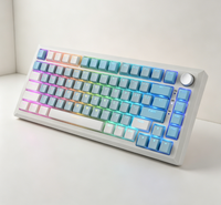 Clavier de jeu portable RGB tri-mode 61 touches, clavier mécanique blanc 60 %, vente flash