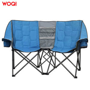 Chaise de camping pliable portable Woqi, chaise double d'extérieur, cadre en aluminium, bleu paon, chaise de jardin rectangulaire - Product Image 3