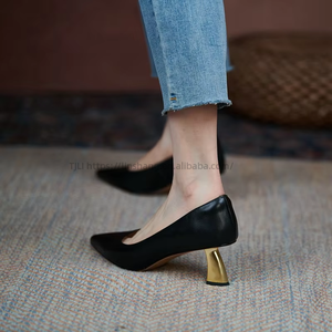 Baotou <b>Dance</b> Sandals Spring/Summer New Fairy Wind Pointy Thin Back Empty Single Shoe Women's High <b>Heels</b> - Product Image 4