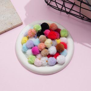 ลูกปัดจี้ยัดนุ่นสีสันสดใสน่ารักขนาด20มม. สำหรับทำเครื่องประดับ - Product Image 3