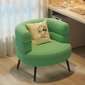 Nordic Teddy agnello velluto soggiorno per il tempo libero in tessuto di lana di lusso monoposto divano accento sedie a sdraio pigro poltrona - Product Image 6