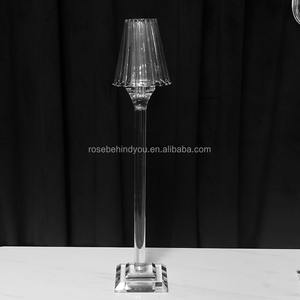 Usine en gros <span class=keywords><strong>pas</strong></span> <span class=keywords><strong>cher</strong></span> 3 pièces ensemble clair cristal ombre <span class=keywords><strong>bougeoir</strong></span> pour centres de table de mariage - Product Image 1