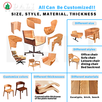 Cadre de fauteuil lounge en bois courbé OEM, structure en bois d'eucalyptus courbé à la vapeur pour fauteuils de salon confortables, chaise en contreplaqué