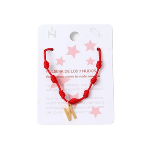 Bracciale con nodo a sette stelle in acciaio inossidabile, gioiello fatto a mano per donna, accessorio di moda - Product Image 1