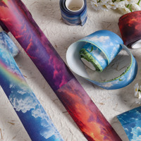 JAIIMAN 1roll Starry Funny Washi Tape Esthétique Collage Scrapbook Stickers pour DIY Junk Journals Art Crafts