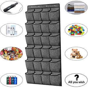 Bolsa de Almacenamiento Colgante de Lino Moderna, Plegable, con Etiquetas, Organizador para Pared, Puerta o Armario, para Oficina, Escuela, Hogar, Material de Tela - Product Image 3