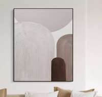 Décorations modernes personnalisées Arche en plâtre Peinture beige pure 3D pour la maison Peinture minimaliste sur toile Logo personnalisé à l'huile Art 3d
