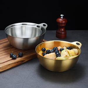 Factory Direct Mixing Bowl Salad Stainless Steel Bowls Dinnerware Decorative Round Pickle Dish Food Container Snack Basket Bowls - Product Image 2