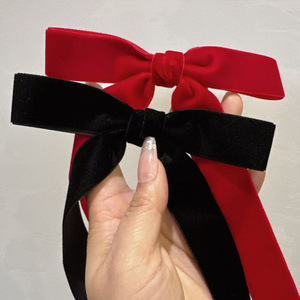 ใหม่ล่าสุดฤดูใบไม้ร่วงฤดูหนาวคลาสสิกริบบิ้นผูกโบว์คลิปผมหางม้าสูงอเนกประสงค์ย้อนยุคเรียบง่าย - Product Image 2