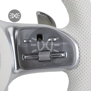 Volant en cuir blanc pour <span class=keywords><strong>Mercedes</strong></span> Benz W205 W211 W177 W221 GLS X167 GLA45 X156 Gle 53 <span class=keywords><strong>AMG</strong></span> <span class=keywords><strong>GT</strong></span> <span class=keywords><strong>2023</strong></span> - Product Image 5