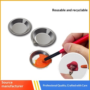 Palettes de <span class=keywords><strong>peinture</strong></span> en <span class=keywords><strong>acier</strong></span> inoxydable réutilisables, mini-bacs de mélange <span class=keywords><strong>pour</strong></span> la <span class=keywords><strong>peinture</strong></span> sur modèle, aquarelle, acrylique, <span class=keywords><strong>peinture</strong></span> à l'huile - Product Image 5