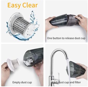 Aspiradora de Mano para Auto con Alta Potencia de 120W, <span class=keywords><strong>7000PA</strong></span>, Portátil, Recargable, Inalámbrica, con Potente Ventilador de Aluminio - Product Image 6