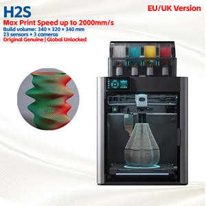 Imprimante 3D FDM à double buse haute vitesse Bamboo Lab H2D version européenne, 600 mm/s, avec un grand volume d'impression de 350 x 320 x 325 mm - Product Image 1