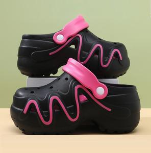 Sabots compensés en EVA pour femmes, color-block, avec bride réglable, respirants, décontractés, type claquettes, chaussures de <span class=keywords><strong>jardin</strong></span> pour filles - Product Image 2