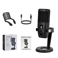 ZX775 Noir USB Tube PC Laplop Microphone À Condensateur Plug-and-Play Filaire Studio Dispositif D'enregistrement pour L'enseignement Du Jeu