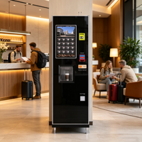 Distributeur automatique de café avec 58 variétés de boissons, grand écran tactile de 21,5 pouces avec SDK, paiement par carte de crédit et pièces, gestion à distance intelligente