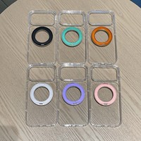 Coque de téléphone transparente personnalisée en PC et TPU avec béquille rotative pliable pour iPhone 18 Pro Max 17 16 15 14 – Étui transparent