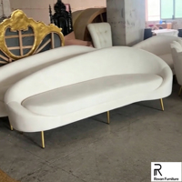 Modernes, Komfortables Weißes Samt-Hochzeitssofa, Moderne Hotelsofas für Veranstaltungen