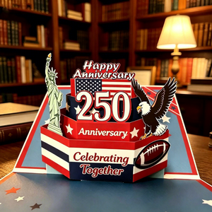3D Pop Up <b>Paper</b> Craft Card Us Anniversary Commemorative Greeting Card Modern Birthday Gift - Product Image 1