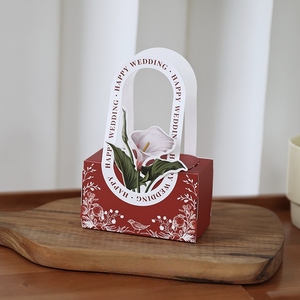 Scatola pieghevole a forma di fiore per matrimonio | Elegante supporto per cioccolato <span class=keywords><strong>e</strong></span> caramelle - Product Image 2