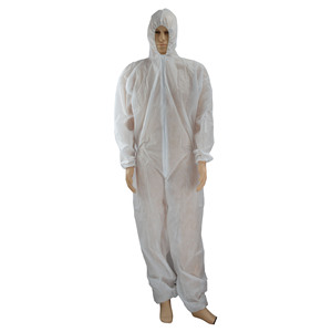 Cheap Breathable Spunbond PP Non Woven Protective <strong>Coverall</strong> Disposable Polypropylene <strong>Coverall</strong> With Hood Zipper - Product Image 2