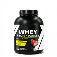 Penjualan Panas Bubuk Protein Whey Isolat Rasa Stroberi untuk Dewasa, untuk Pertumbuhan Otot 20-29g Per Sajian 1kg, Pendukung Kebugaran Gym