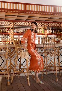 Nuovo Cardigan alla <span class=keywords><strong>Moda</strong></span> con Ricami Floreali, Collo Tondo, Maniche Lunghe, Abito Lungo per Donna - Product Image 4