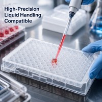 Micro-plaque de laboratoire stable en U à puits rond de 0,4 ml pour lecteur de micro-plaques, pour tests biologiques de routine
