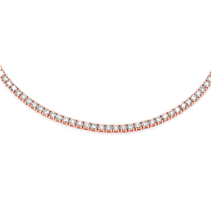 20 Inches Lab Grown Diamond Tennis Chain 14K Rose Gold Unisex Hip Hop <b>Necklace</b> Fashion Jewelry Factory Price India - Product Image 1