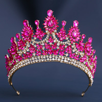 QS Novedad 2024 Corona de Alta Calidad con Pedrería Tiara de Lujo para Boda Joyería para Mujer