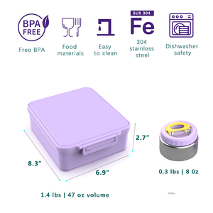 Boîte à lunch isotherme écologique avec logo personnalisé, boîte à lunch en plastique anti-fuite pour enfants, école, extérieur - Product Image 3