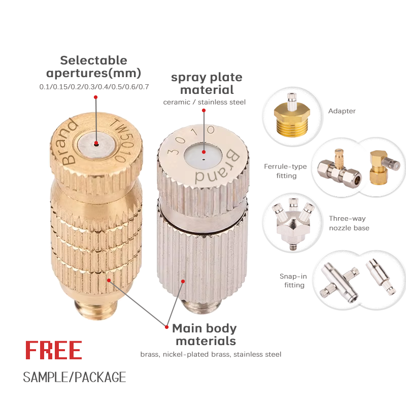 Brass Misting System Fog Nozzle Water