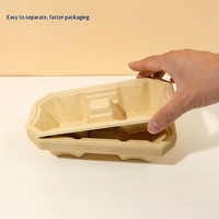 Porte-gobelets jetables en pulpe de bambou écologique, design carré simple/double, résistant à la compression, biodégradable et compostable