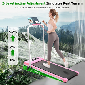 Cinta de correr plegable RS Incline para uso doméstico, cinta de correr compacta manual con aplicación <span class=keywords><strong>Fit</strong></span> Show - Product Image 2