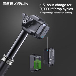 <span class=keywords><strong>Tija</strong></span> de sillín inteligente SEEKRUN con control remoto inalámbrico, ajustable, diseño telescópico para bicicleta de montaña y carretera - Product Image 2