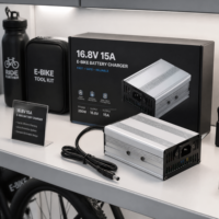 Chargeur personnalisé 16,8 V 15 A avec pinces crocodiles standard, charge rapide à courant élevé pour robot AGV